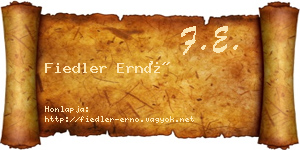 Fiedler Ernő névjegykártya
